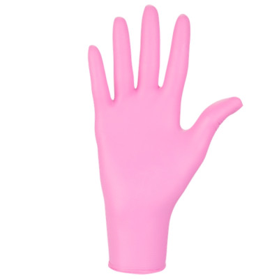 100st Handskar Nitril - Storlek: Medium - Rosa-Tillbehör - Övriga Fabrikat -italwaxsweden.se